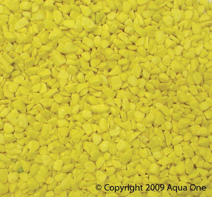 Aquarium Gravel Fluro Yellow - 1kg - Www.goldfishpagoda.co.nz