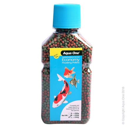Aqua One Economy Pellet 3mm. 350gm - Www.goldfishpagoda.co.nz