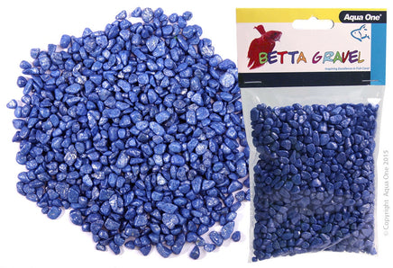 Aqua One Betta Gravel Metallic Blue 350gm - Www.goldfishpagoda.co.nz