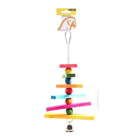 Colourful Wooden Parrot Toy. Stimulating - Www.goldfishpagoda.co.nz