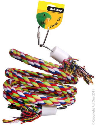 Colourful, Durable, Rope Twister Parrot Toy - Www.goldfishpagoda.co.nz