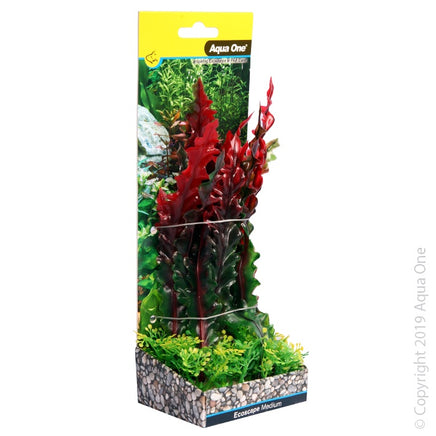 AQUA ONE ECOSCAPE MEDIUM RUFFLED LACE PLANT RED - Www.goldfishpagoda.co.nz