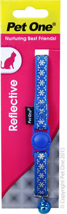 Pet One Cat Collar Blue 10mm. 15-22.5cm - Www.goldfishpagoda.co.nz
