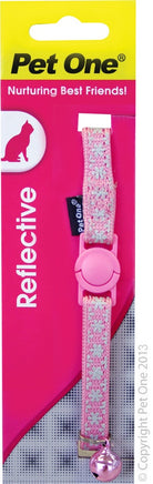 Pet One Cat Collar Pink 10mm. 15-22.5cm - Www.goldfishpagoda.co.nz
