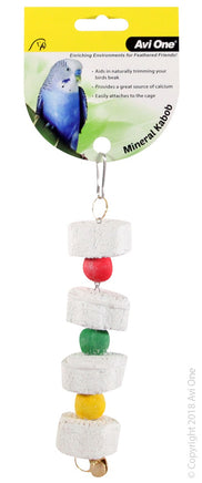 Bird Toy Mineral Flower Kabob. Optimum Bird Health - Www.goldfishpagoda.co.nz