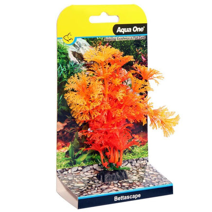 Aqua One Bettascape Betta Ambulia Orange. 14cm tall - Www.goldfishpagoda.co.nz