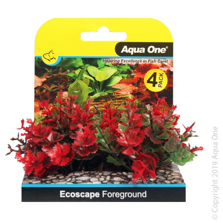 Vibrant Artificial Aquarium Plant - Red Catspaw - Www.goldfishpagoda.co.nz