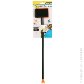 Aquarium Scraper Cleaner - 4 in 1 - 18 Inch Handle