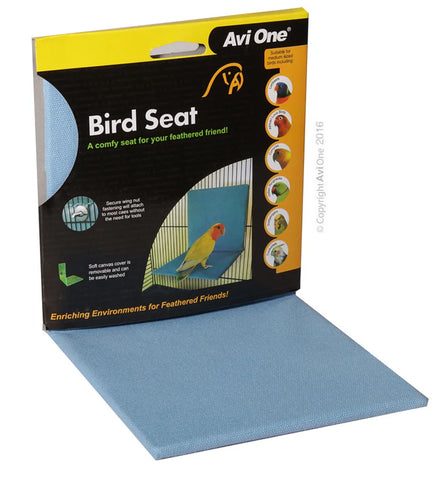 Bird Seat Blue - Attach to Cage For Comfort.