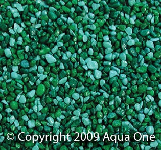 Aqua One Gravel - Mixed Aqua + Green 1kg (2mm)