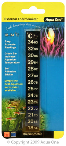 Aqua One External Thermometer. Stick on.