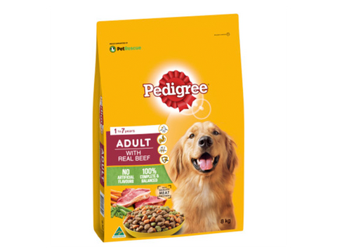 Pedigree Dog Food Adult With Real Beef 8KG