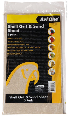 Shell Grit And Sand Sheet Bird 3pk - 23cm (L) X 41cm (H)