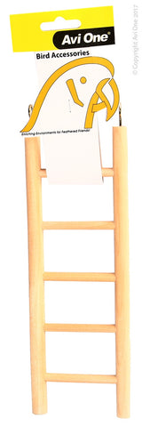 Avi One 5 Rung Wooden Bird Ladder