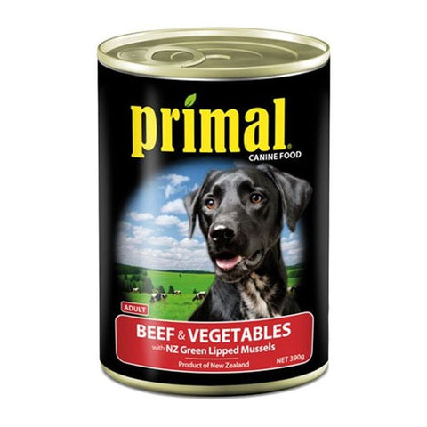 Primal Dog Food. Prime Cut Beef & Vegtable 390G Adult