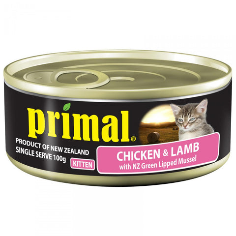 Primal Chicken & Lamb Wet Kitten Food 100g