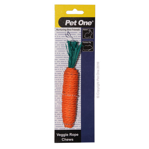 Pet One Veggie Rope Chews Carrot (M)