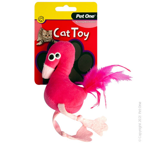 Pet One Cat Toy Plush Flamingo Pink 11.5cm
