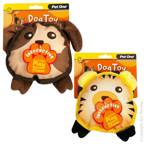 Pet One Dog Toy - Interactive Squeaky Assorted 19cm