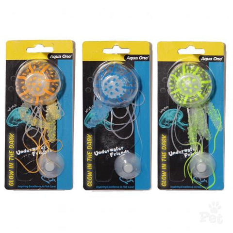 Aqua One Jellyfish Float Glow in the Dark Ornament - Assorted Colours