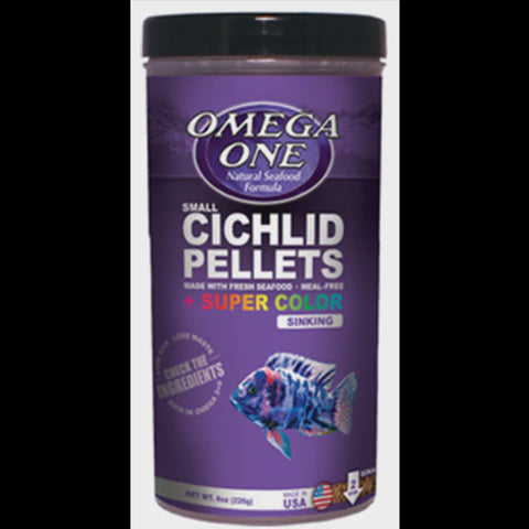 Omega One Super Colour Cichlid Pellets Small 226g